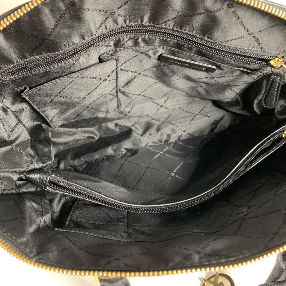 MICHAEL KORS Riley Studded Black Pebble Leather Large Satchel /Shoulder Bag - Picture 10 of 11